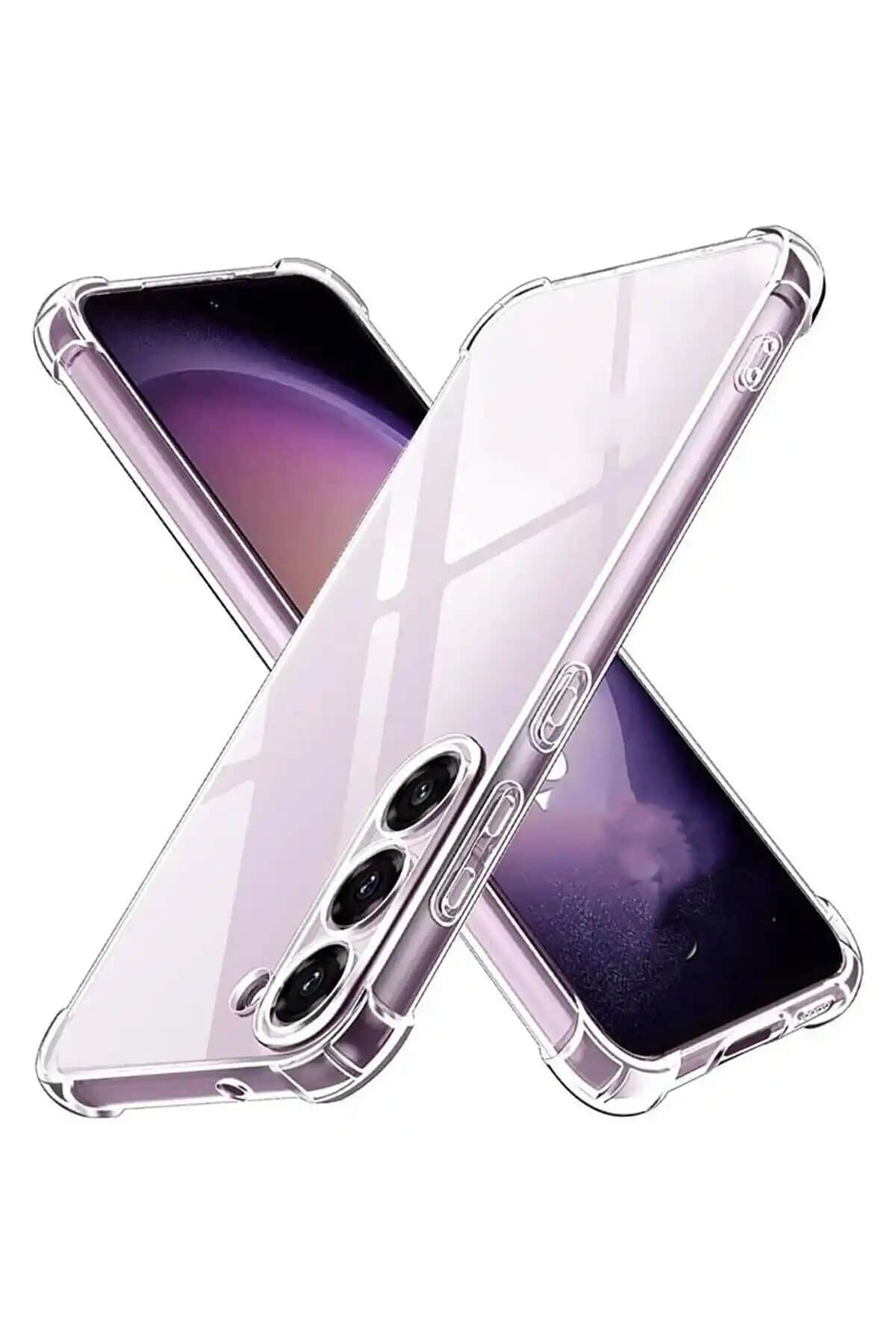 Samsung Galaxy A54 5G için Şeffaf Silikon Kılıf Darbe Emici Köşe Koruma Özelliğiyle