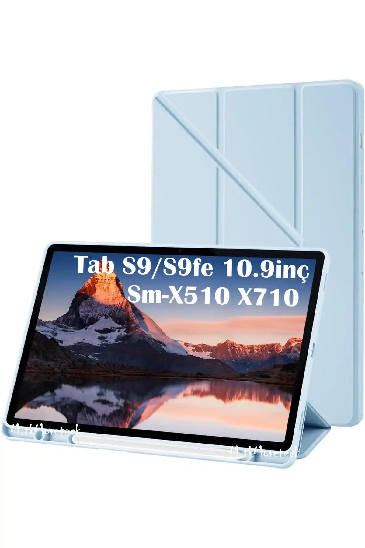 Samsung Galaxy Tab S9 FE için Mavi Renkli Kılıf: Estetik ve Koruma Sunan Çok Fonksiyonlu Aksesuar