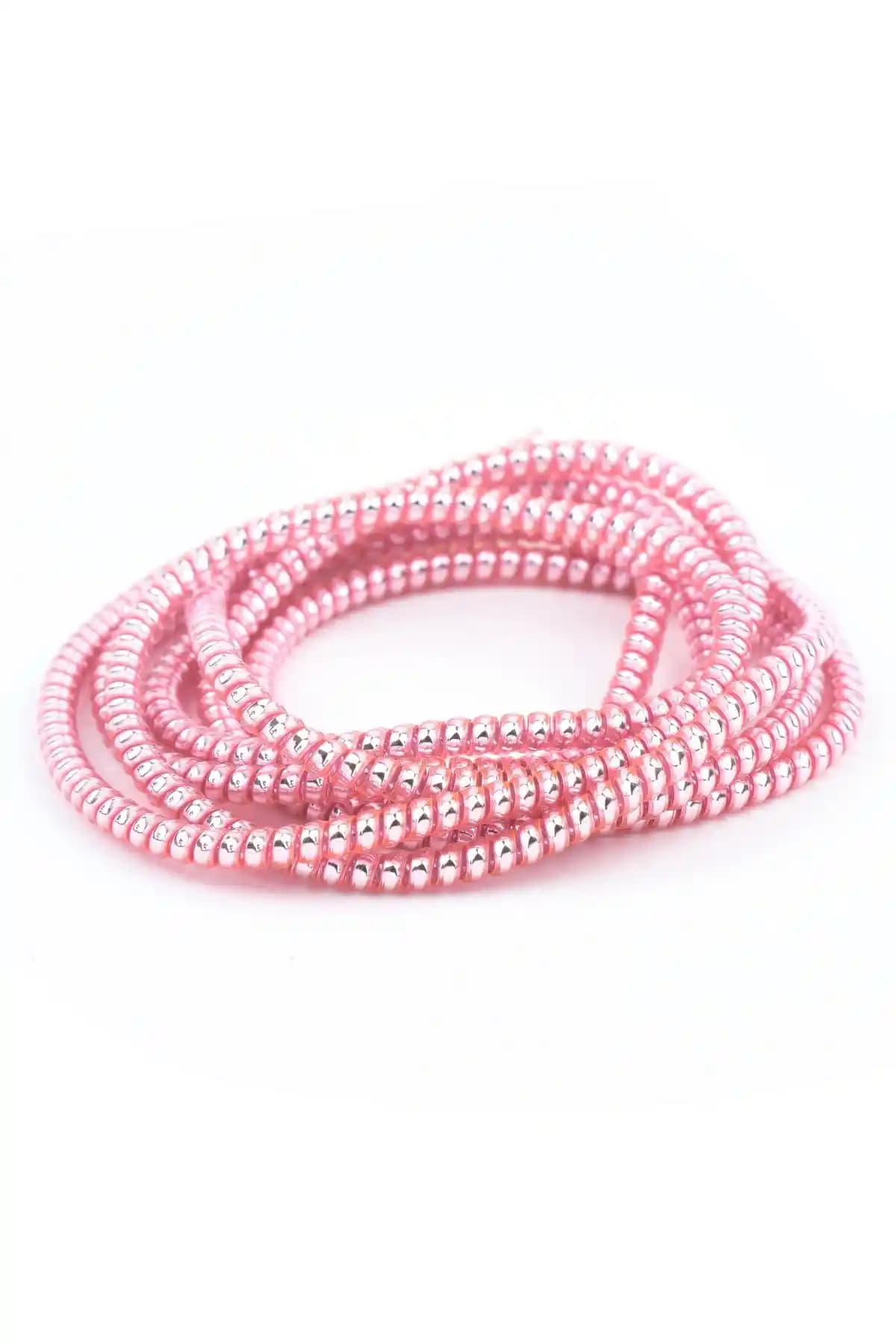 SPELT Spiral Kablo Koruyucu Rose Gold Shine Estetik ve Dayanıklı Şarj Kablosu Koruma Kılıfı