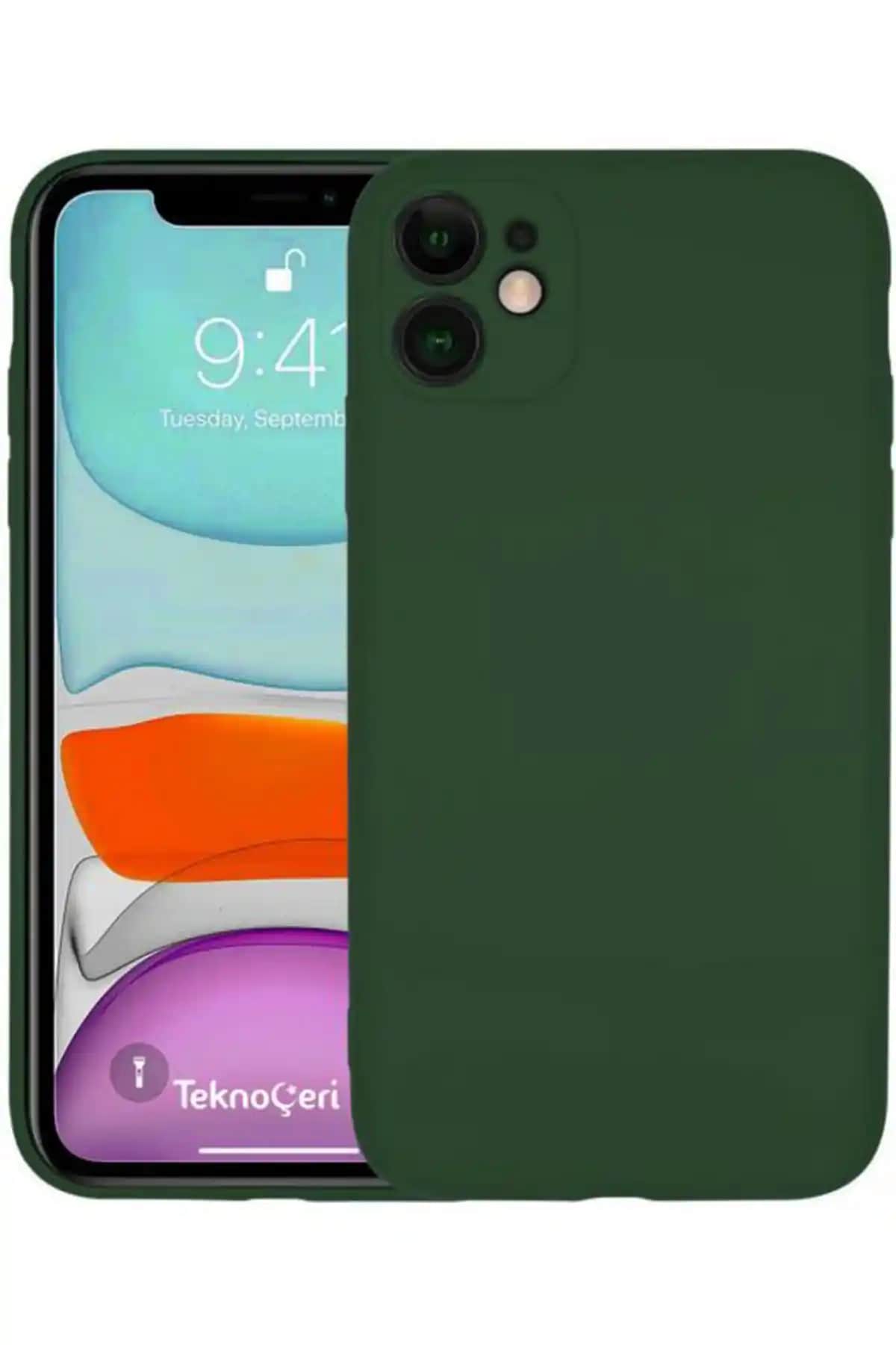 Teknoçeri iPhone 11 için Şık ve Koruyucu Kadife İçli Silikon Kılıfı