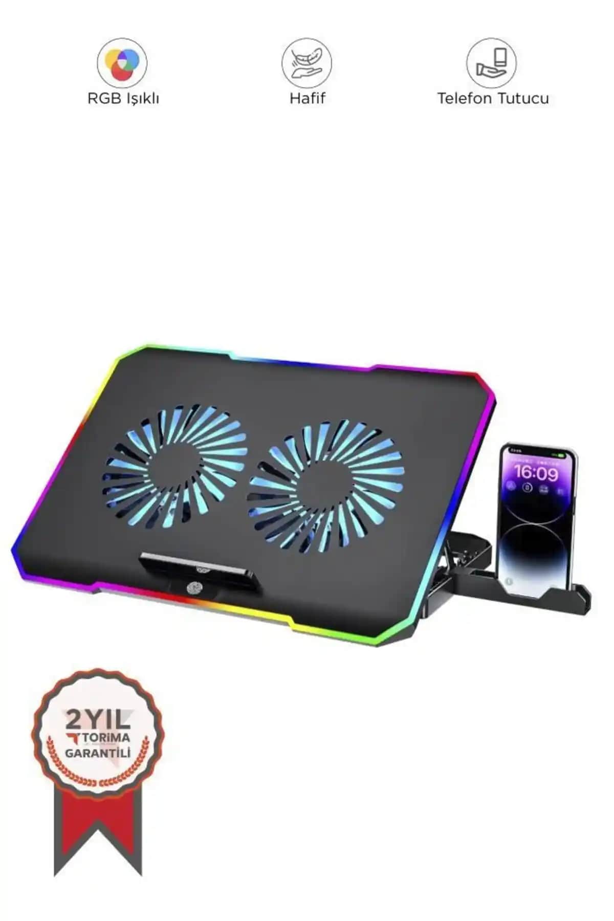 Torima CF-04 Ayarlanabilir RGB Soğutma Fanı Modern ve Şık Dizüstü Bilgisayar Soğutma Çözümü