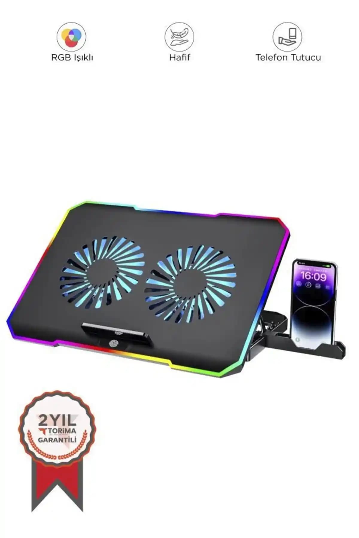 Torima CF-04 Ayarlanabilir RGB Soğutma Fanı Modern ve Şık Dizüstü Bilgisayar Soğutma Çözümü