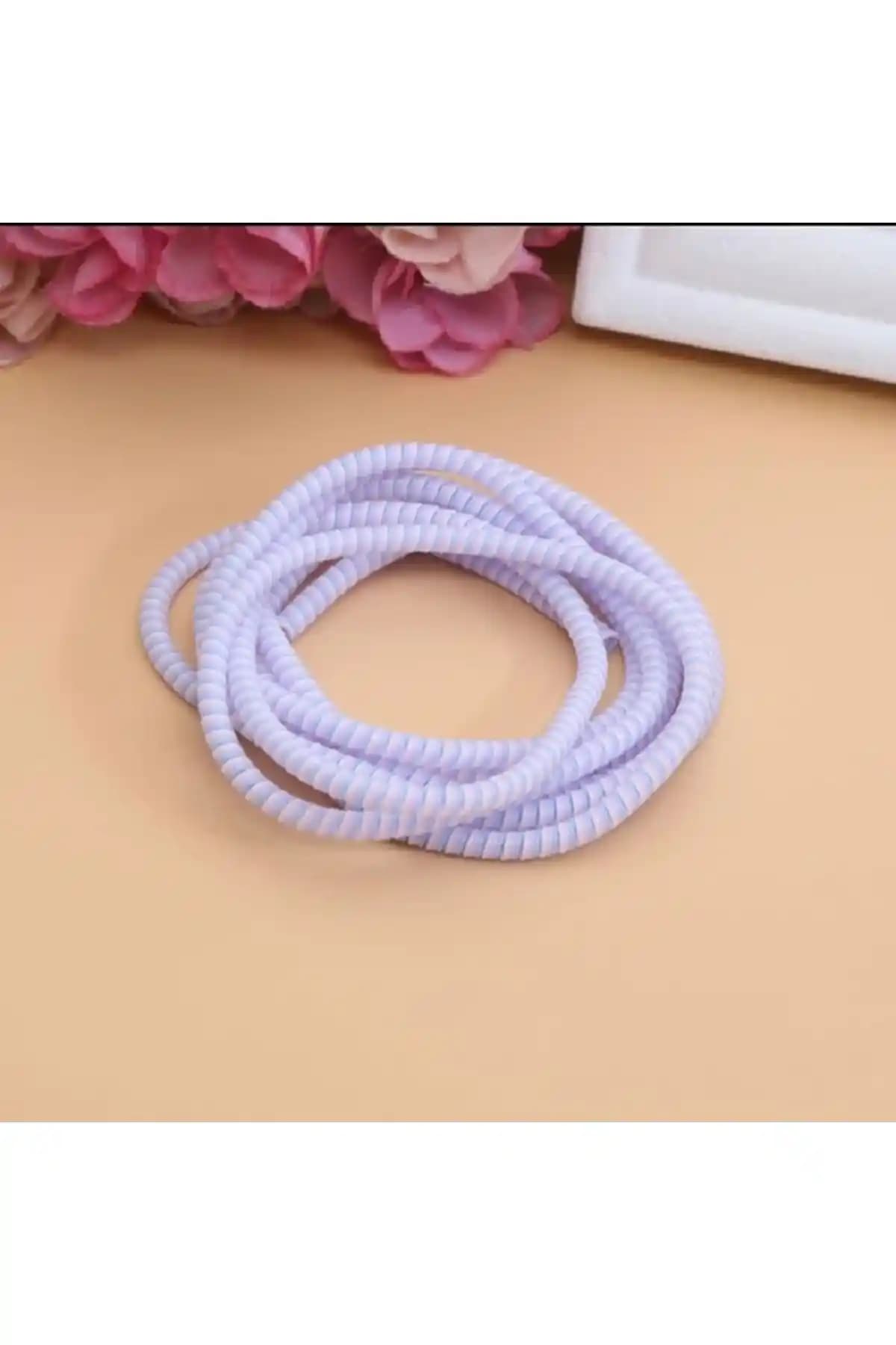 Twinix Pembe Spiral Kablo Koruyucu Kılıf Şık ve Dayanıklı Kablo Koruma Aksesuarı