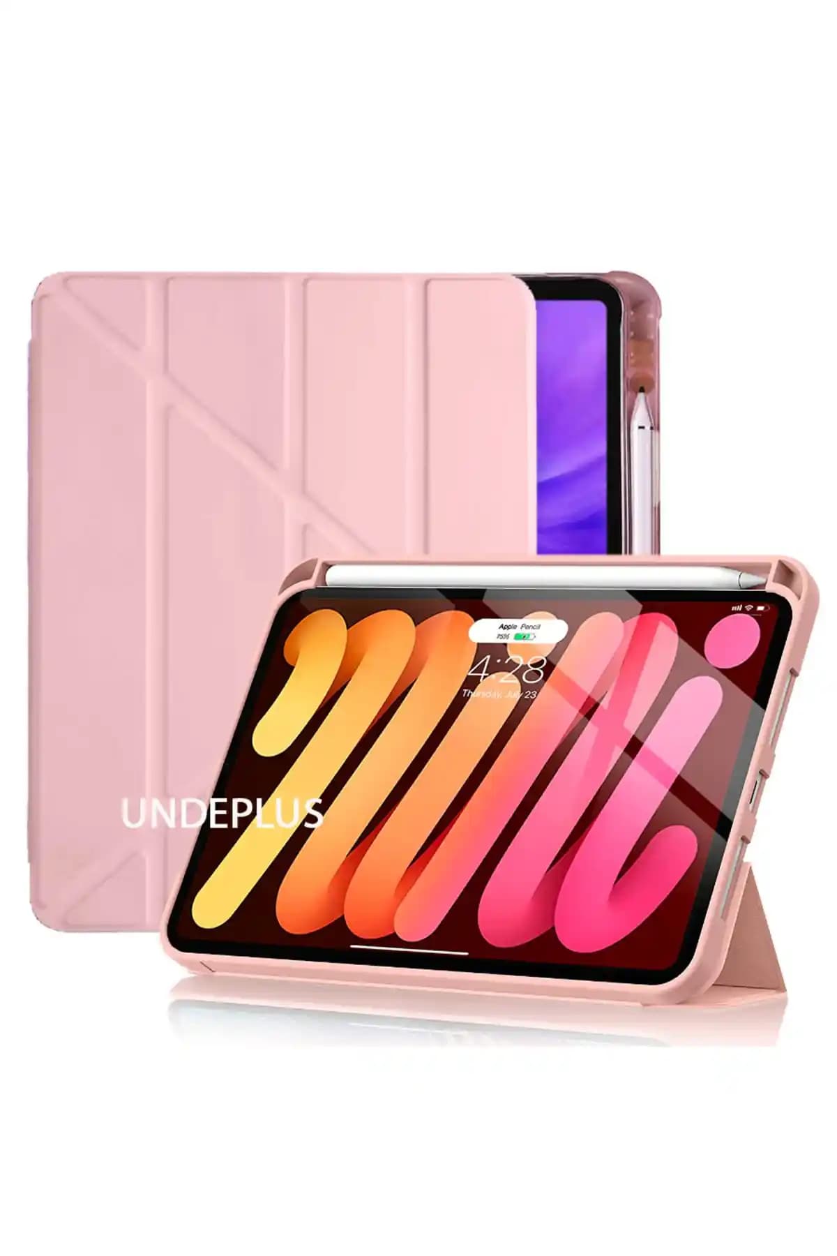 UnDePlus Apple iPad 10. Nesil 10.9 2022 Kılıf Kalem Bölmeli Trifolding Case