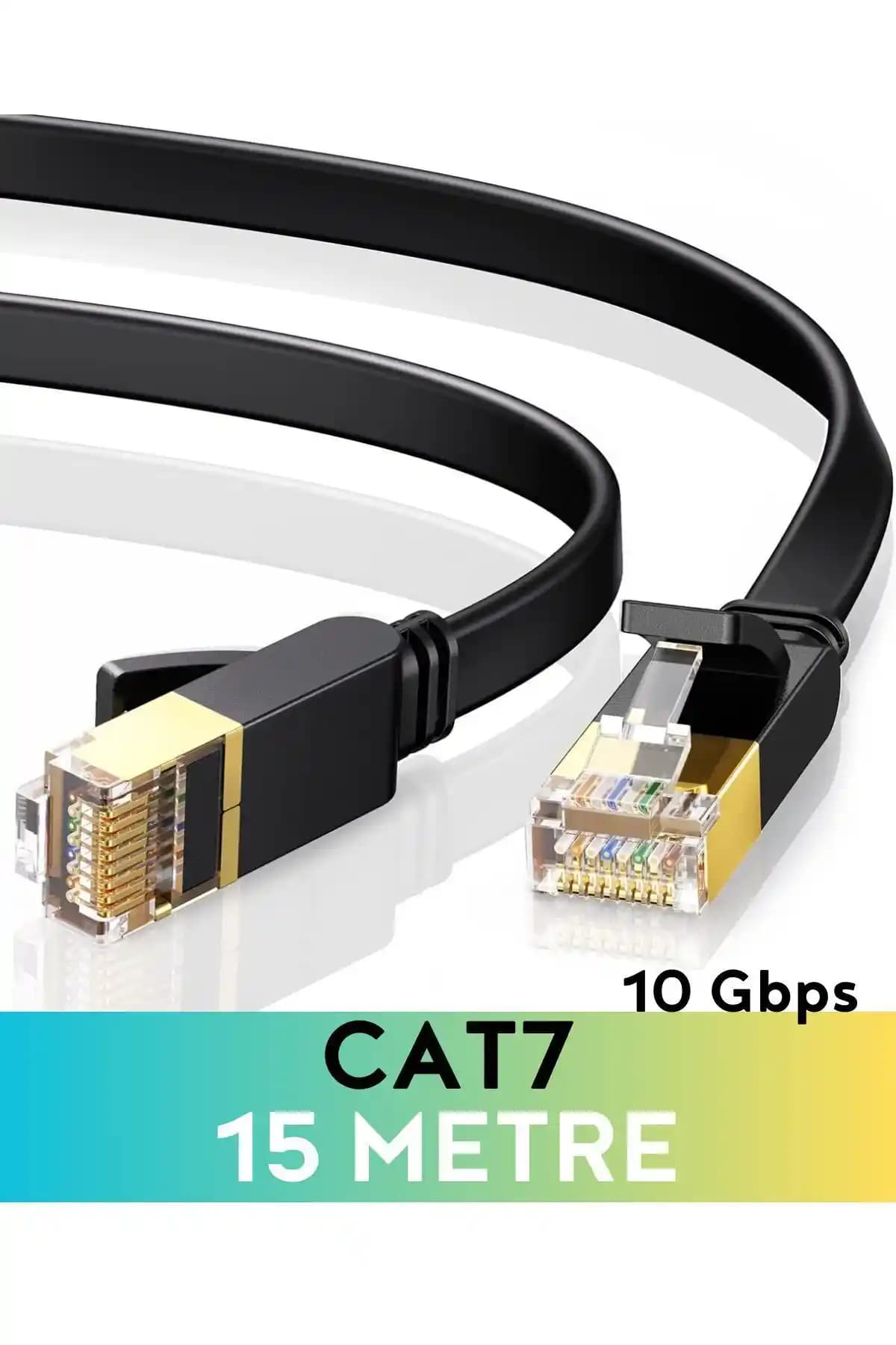 Vetech CAT7 15 Metre Ethernet Kablosu Yüksek Performanslı Güvenilir Bağlantı