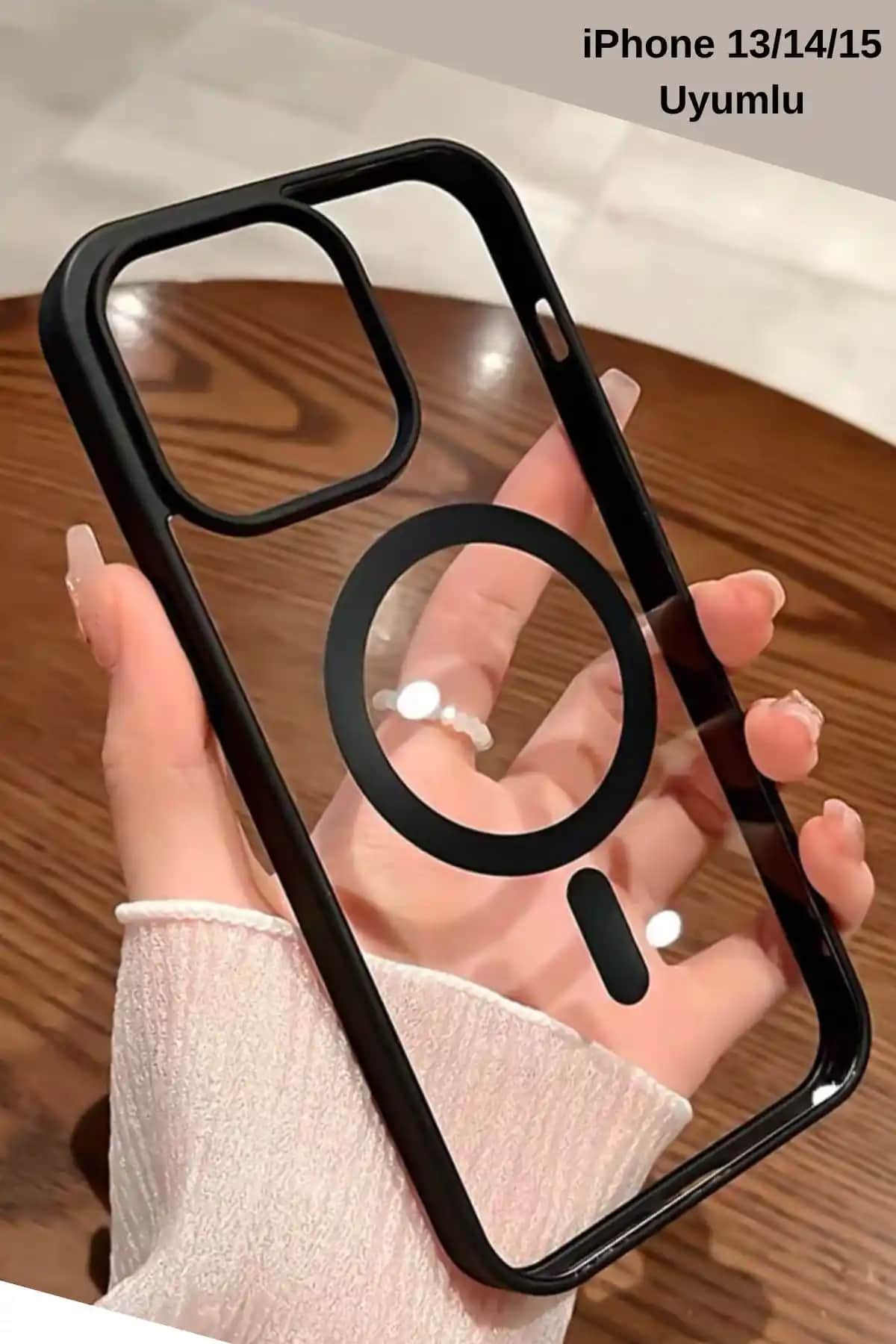 Vip Case Siyah Silikon Kılıf iPhone 13, 14 ve 15 Modelleri için Koruma ve Şıklık Bir Arada