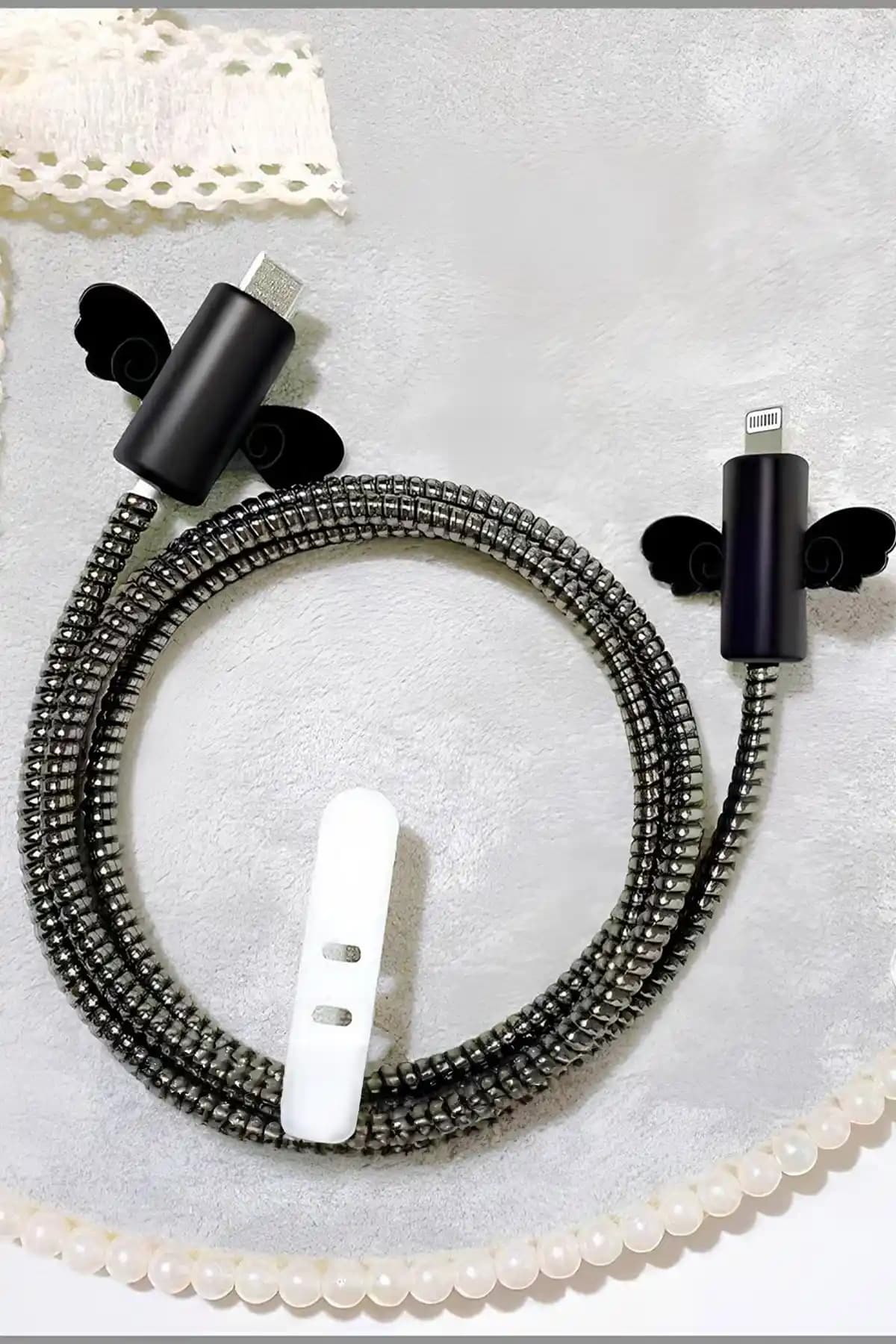 WANNA PROTECT Kablo Koruma Seti Geniş Uyumluluk ve Estetik Tasarım ile Kullanıcı Dostu