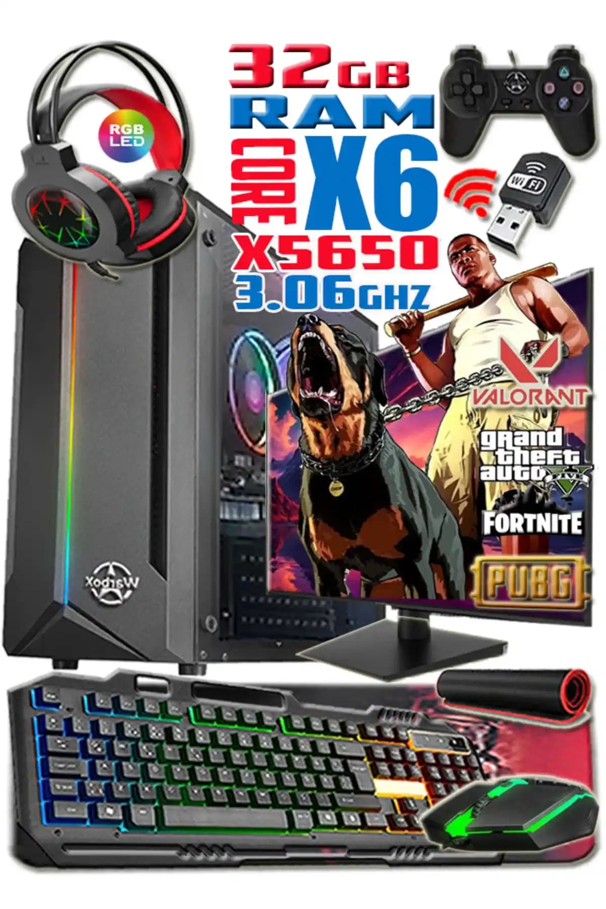 Warbox Gopo Xeon X5650 ile Yüksek Performanslı Çok Amaçlı Oyun ve Çalışma Bilgisayarı