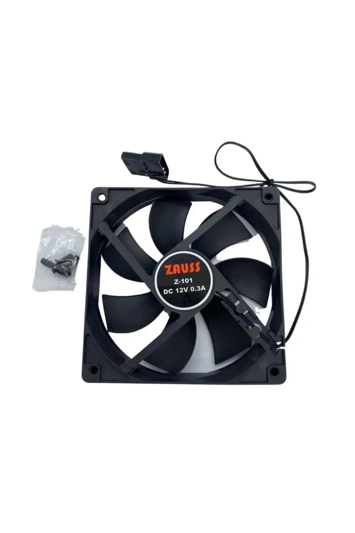 WoZlo 12 Cm Siyah Kasa Fanı - Sessiz ve Yüksek Performanslı Bilgisayar Soğutma Çözümü