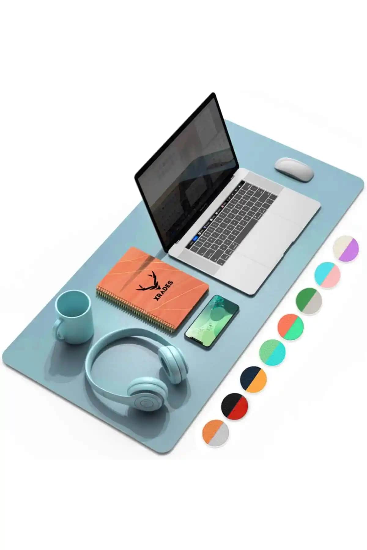 Xrades Çift Renk Deri Mousepad: Şık ve Dayanıklı Ofis ve Oyun Aksesuarı