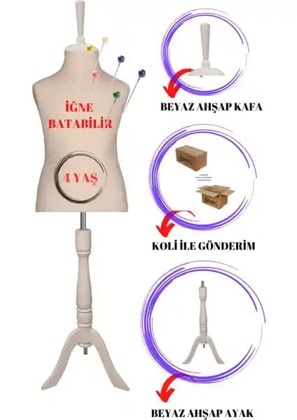 Çocuklar İçin Dayanıklı ve Estetik Prova Mankeni 4 Yaş Çocuklar İçin Tasarlanmış