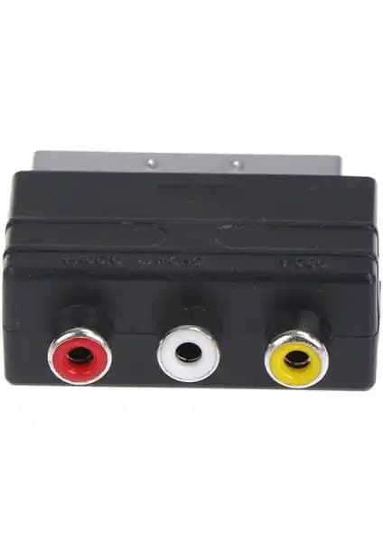 CRESCENT Scart To 3 Rca Kutu Dönüştürücü ile Eski ve Yeni Teknolojileri Uyumlu Hale Getirin