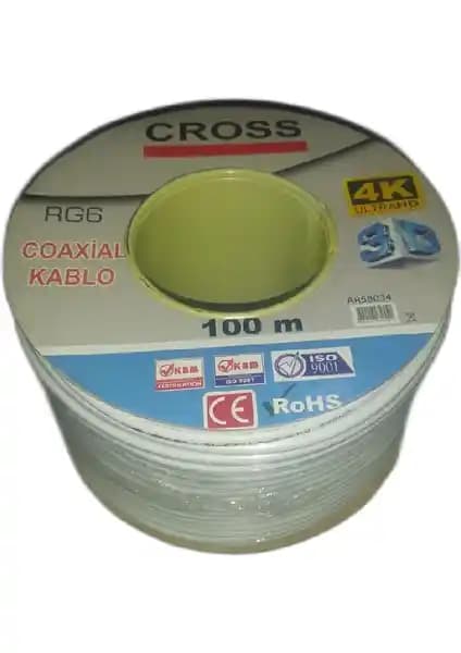 Cross Çanak Anten Kablosu RG6 U4 64TEL Yüksek Kalite ve Güvenilirlik Sağlayan Koaksiyel Kablo