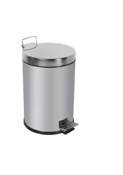 Evcazım Krom Pedallı Çöp Kovası 5 Litre Dayanıklı ve Estetik Temizlik Çözümü