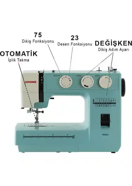 Janome TR2023 Dikiş ve Nakış Makinesi: Ev Kullanımı İçin Çok Fonksiyonlu Profesyonel Çözüm