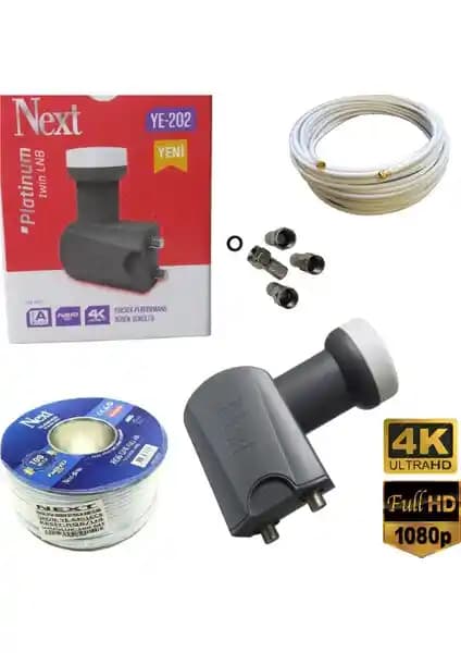 Next 2'li Çiftli LNB ve Anten Kablosu ile Yüksek Performans ve Güvenilirlik Sağlayın