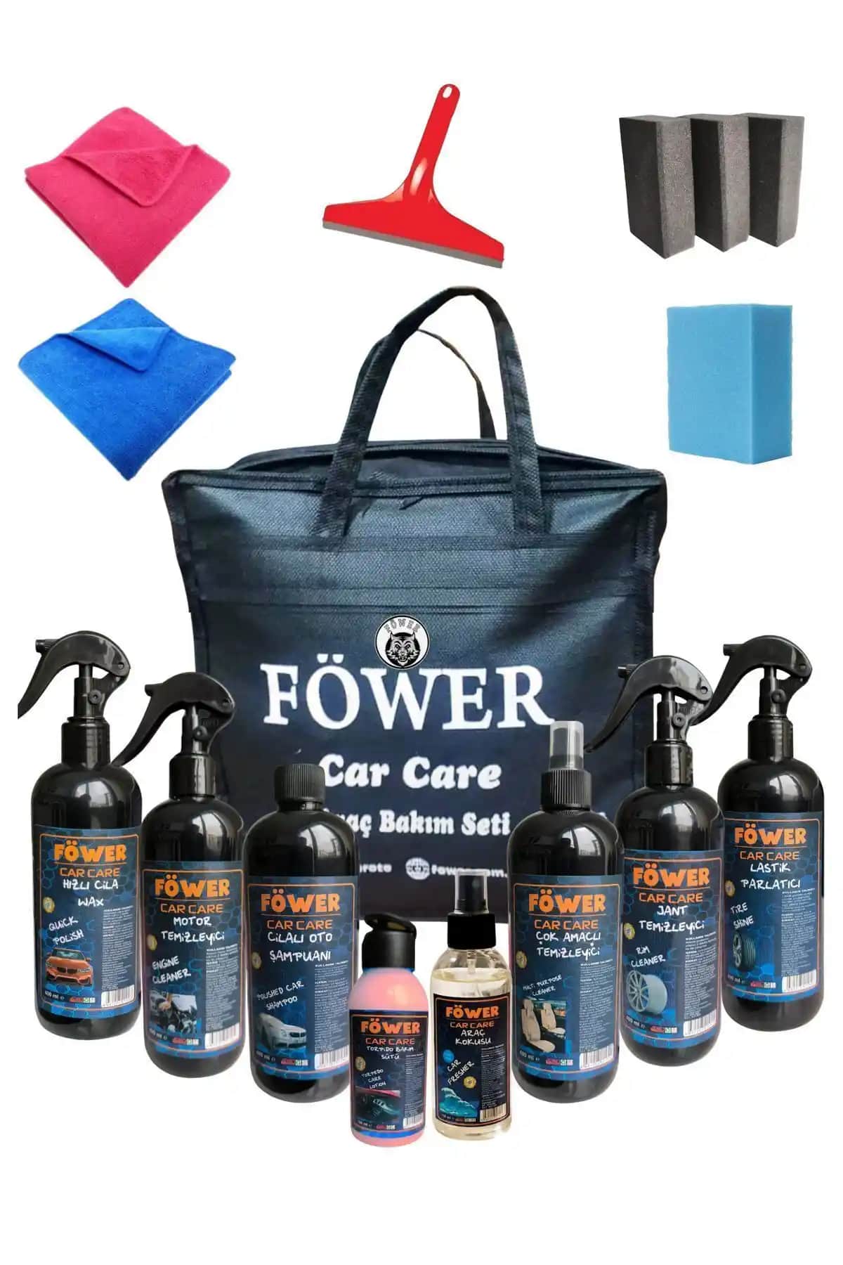 Fower 16'lı Oto Bakım Seti ve Lime Cleaner 13'lü Set Karşılaştırması