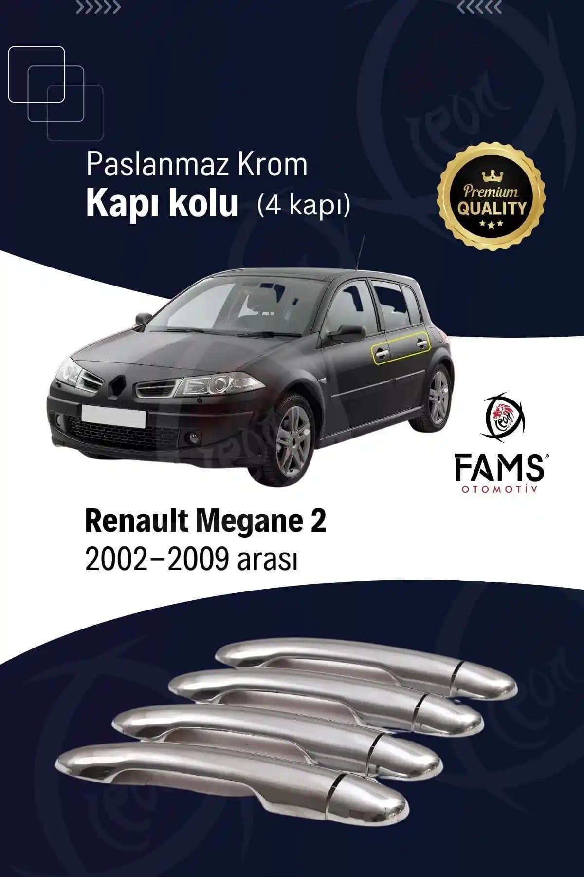 Renault Megane 2 İçin Krom Kapı Kolları ve Cam Rüzgarlığı Karşılaştırması