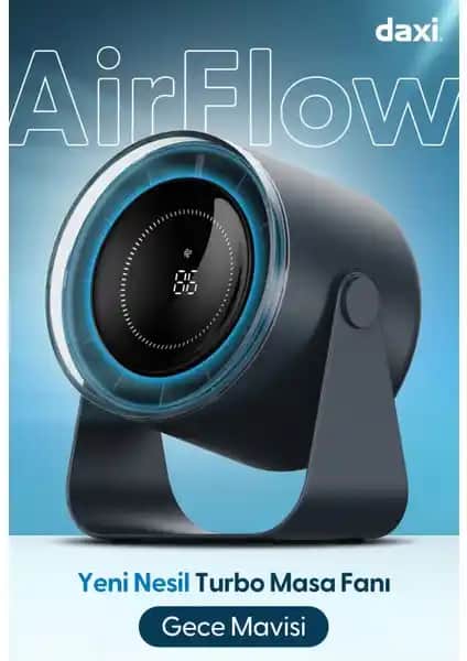 Daxi Airflowi AF02 ve Moen Şarjlı Turbo Masa Fanı Karşılaştırması