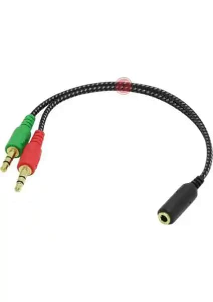 Frisby 3.5 mm Jack Çoklayıcı Kulaklık ve Mikrofon Ayırıcı Adaptörleri