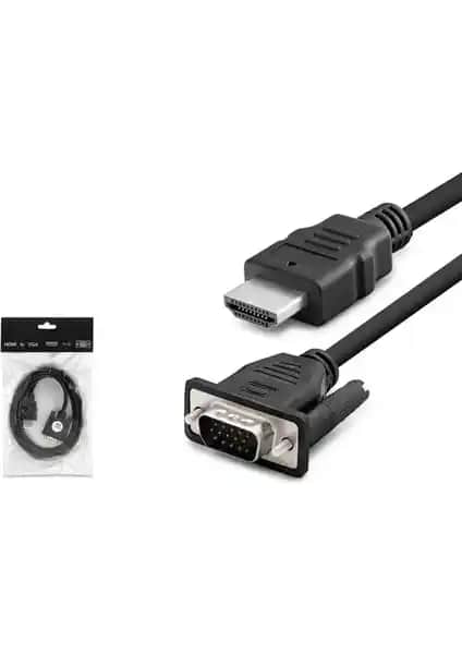 Hadron HDX7795 HDMI'den VGA'ya Yüksek Kalite Bağlantı Kablosu 1.8 Metre Uzunlukta
