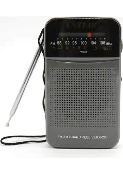 Knstar K-263 Pilli Cep Radyosu: Taşınabilirlik ve Ses Kalitesinde Yeni Standart