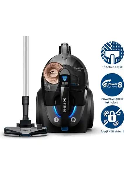 Philips XB7150/07 Marathon Torbasız Elektrikli Süpürge: Güçlü ve Kullanıcı Dostu Temizlik Cihazı