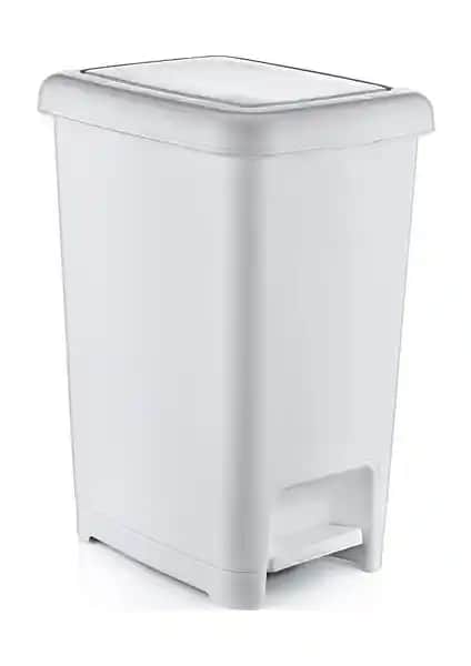 Şenyayla Slim Pedallı Çöp Kovası 25 Litre Beyaz Modern ve Şık Tasarım