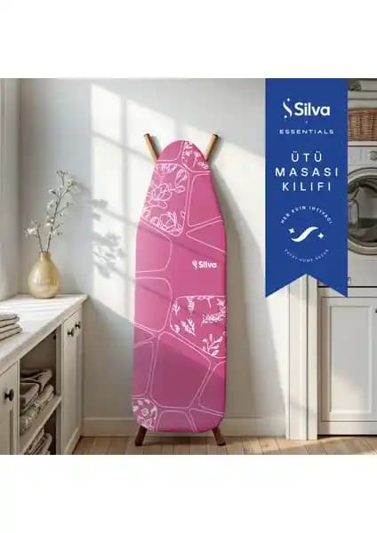 Silva Pembe Pamuklu Ütü Masası Bezi - Sağlıklı ve Dayanıklı Ütüleme Aksesuarı