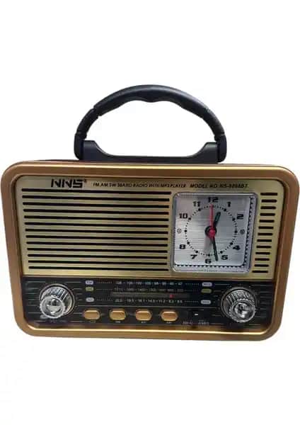 UltraTekno NS-8898BT Nostaljik Analog Saatli FM Radyo ve Bluetooth Hoparlör