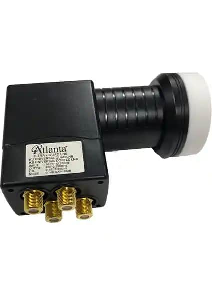 Atlanta Ultra+ Quad Dörtlü Dört Çıkışlı 4K Full HD LNB ile Yüksek Kaliteli Uydu Yayını Deneyimi
