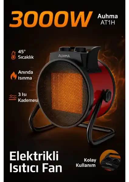 Auhma AT1H Elektrikli Isıtıcı Fan: Güvenilir ve Verimli Kış Isıtma Çözümü