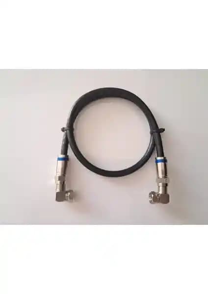 CRESCENT Digitürk Sıkmalı F Konnektörlü L Tipi Uydu Anten Kablosu Profesyonel Kalite