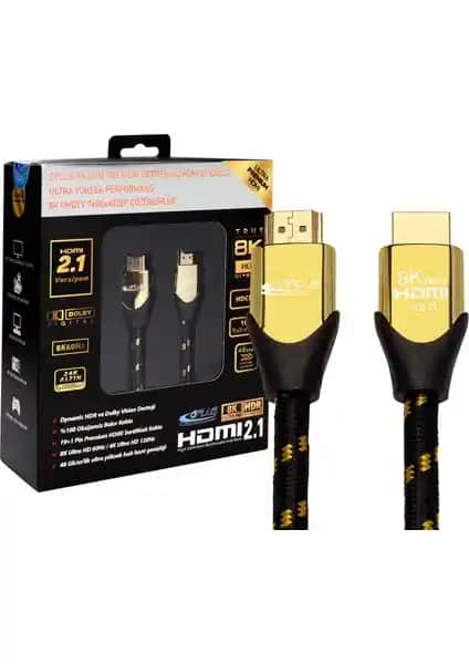 Gplus 8K60 4 Metre HDMI 2.1 Kablosu Yüksek Çözünürlük ve Güçlü Performans Sunar