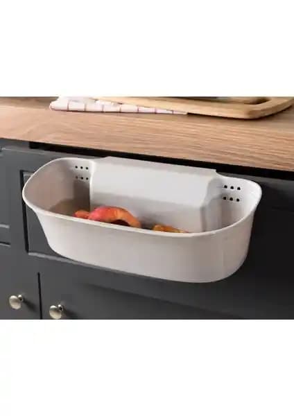 Madame Coco Chase Asılabilir Çöp Kutusu Soft Gri Modern Mutfak Dekorasyonuna Uygun