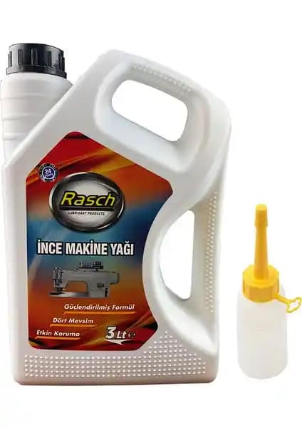 Rasch Sanayi Dikiş Makinesi Yağı 3L Endüstriyel ve Ev Kullanımı İçin Güçlü Yağlama Çözümü