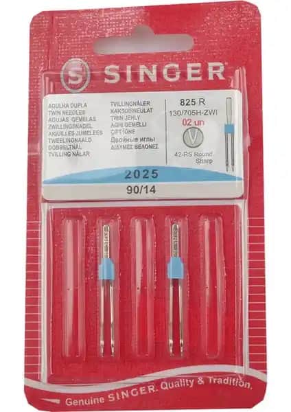 Singer 2025-14 Çift İğne Seti Profesyonel ve Dayanıklı Dikiş Aksesuarı