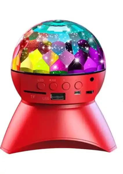 Teknomila Dönen Işıklı Disco Topu: Müzik ve Görsel Atmosfer Yaratıcı Taşınabilir Hoparlör