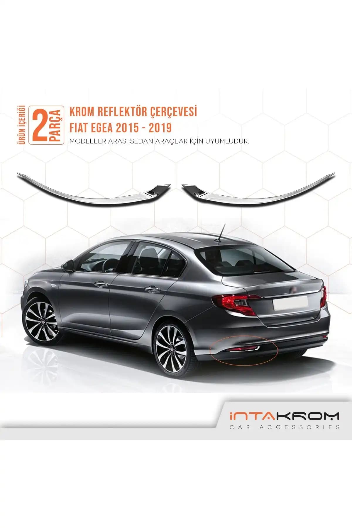 Fiat Egea İçin Krom Aksesuarlar Karşılaştırması: Reflektör Çerçevesi ve Cam Çıtası 1