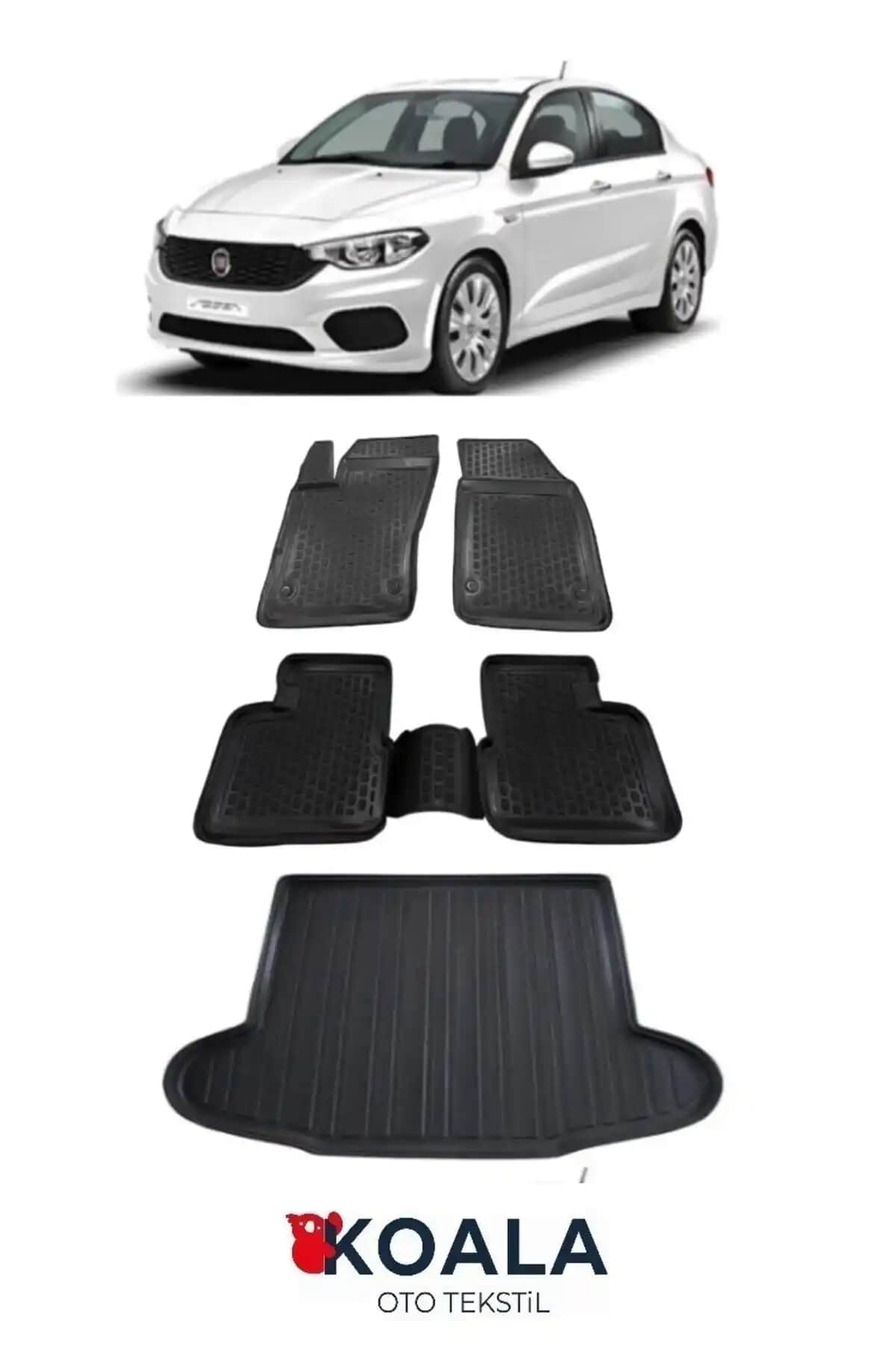 Fiat Egea Sedan için KoalaOtoTekstil ve Sahler Paspas Setleri Karşılaştırması