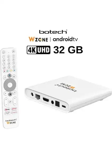 Botech Wzone 4K Android TV Box ile Yüksek Kaliteli Görüntü ve Akıllı Eğlence Deneyimi