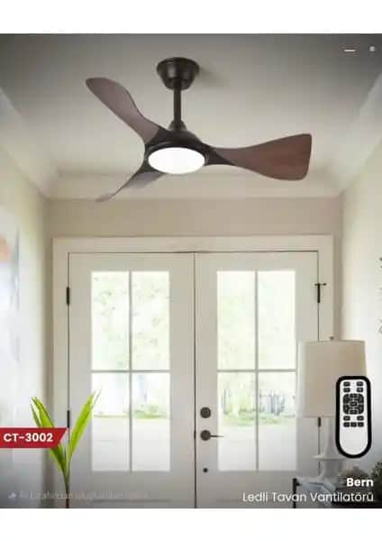 Cata CT-3002 Bern LED'li Tavan Vantilatörü: Şık Tasarım ve Çok Fonksiyonlu Özellikler