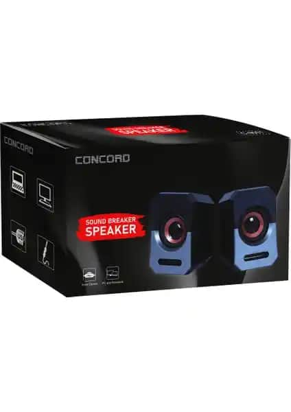 Concord C-8001 PC Hoparlör USB 2.0 ile Yüksek Ses Kalitesi ve Kullanım Kolaylığı