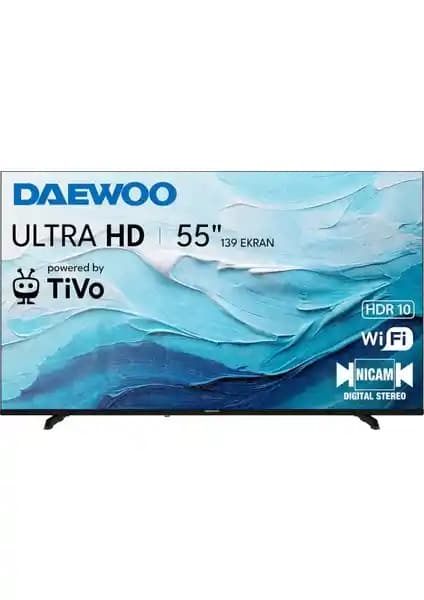 Daewoo 55T01900 55 İnç 4K Ultra HD Akıllı LED TV ile Yüksek Kaliteli İzleme Deneyimi