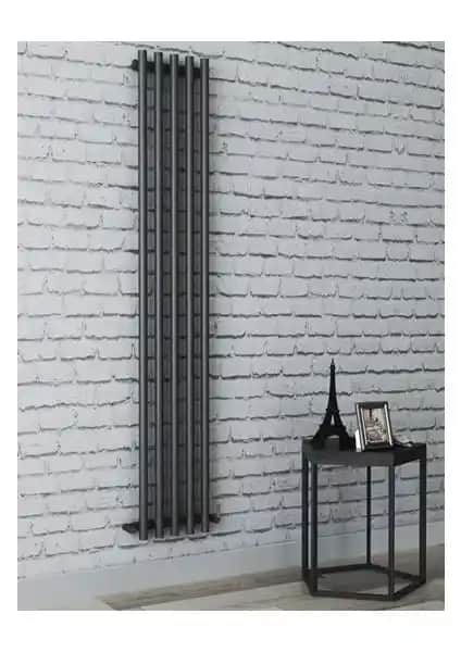 Nixrad Akasya Siyah 10 Dilim Çelik Dekoratif Radyatör Modern İç Mekanlar İçin