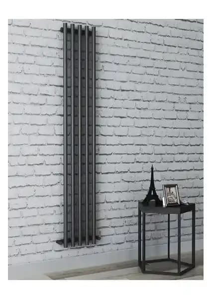Nixrad Akasya Siyah 10 Dilim Çelik Dekoratif Radyatör Modern İç Mekanlar İçin