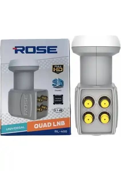 Rose 400 Quad LNB: Yüksek Performanslı Çoklu Çıkışlı Uydu Alıcı Cihazı