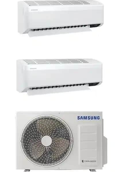 Samsung Wind-Free Klima Sistemi 12 ve 18 BTU iç-dış ünite ile yüksek performans ve enerji verimliliği