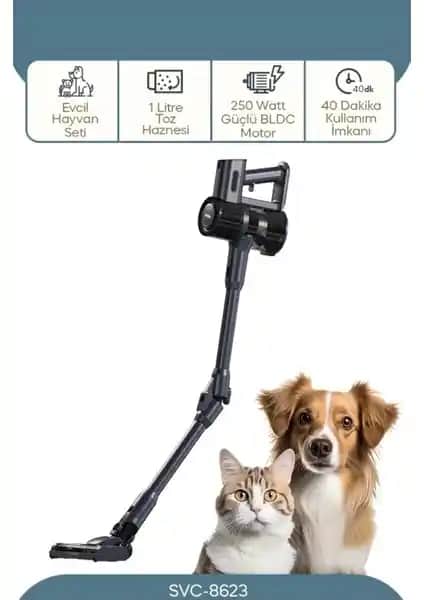 Sinbo SVC-8623 Evcil Hayvanlar İçin Çok Yönlü Kablosuz Dikey LED Süpürge Özellikleri