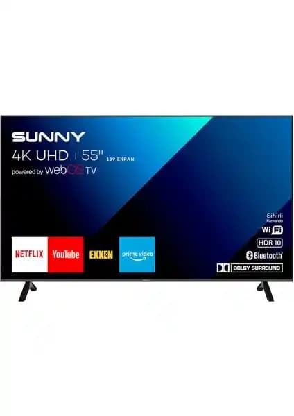 Sunny SN55FMN243 55 İnç 4K Ultra HD Smart LED TV ile Modern Eğlence Deneyimi